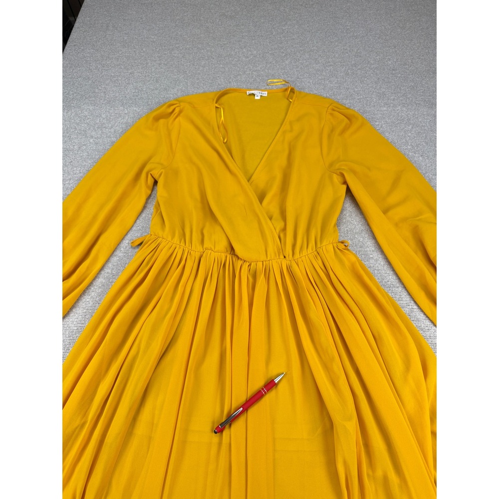 Baltic Born Esmeralda Maxi Dress Mustard Yellow Long Sleeve Wrap XL MS1066